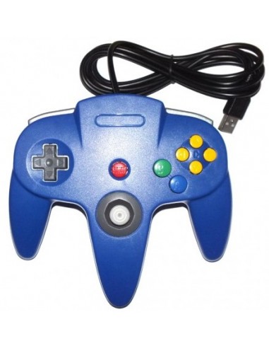 Mando Compatible Nintendo 64 Azul PC...