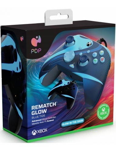 Controller Wired Rematch Glow Blue Tide