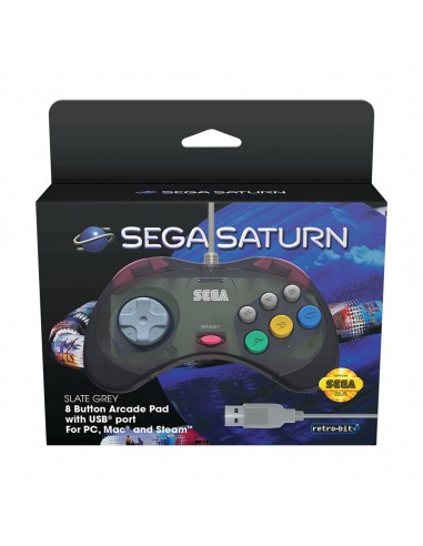 Controller Saturn USB Pad Gris - RET