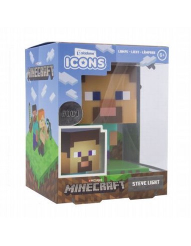 Lámpara Minecraft 3D Icon Steve