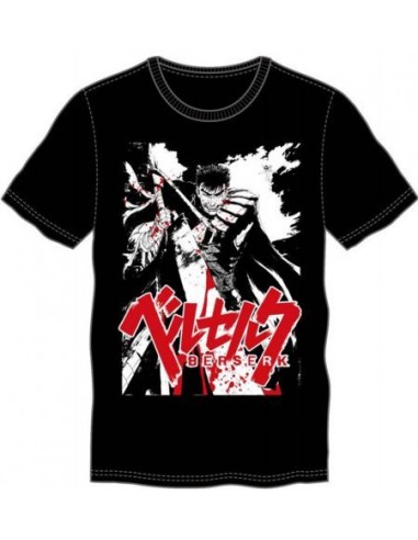 Camiseta Berserk Guts Kanji (Talla M)